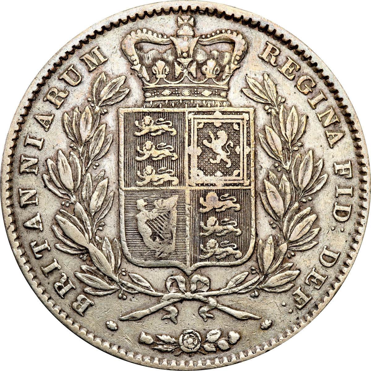 Wielka Brytania, Wiktoria. 1 crown (korona) 1845